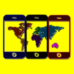 Smartphones with global map